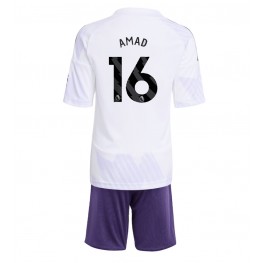 Manchester United Amad Diallo #16 Uit tenue Kids 2025-26 Korte Mouw (+ Korte broeken)